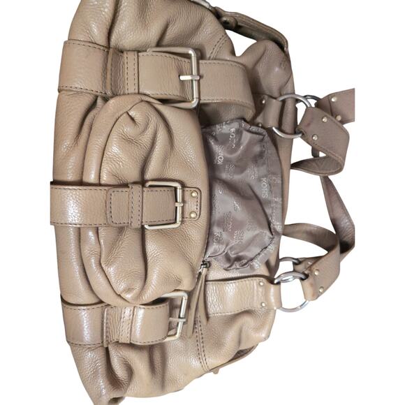 Michael kors Y2K chunky buckle duffle tan leather shoulder bag - Picture 12 of 13